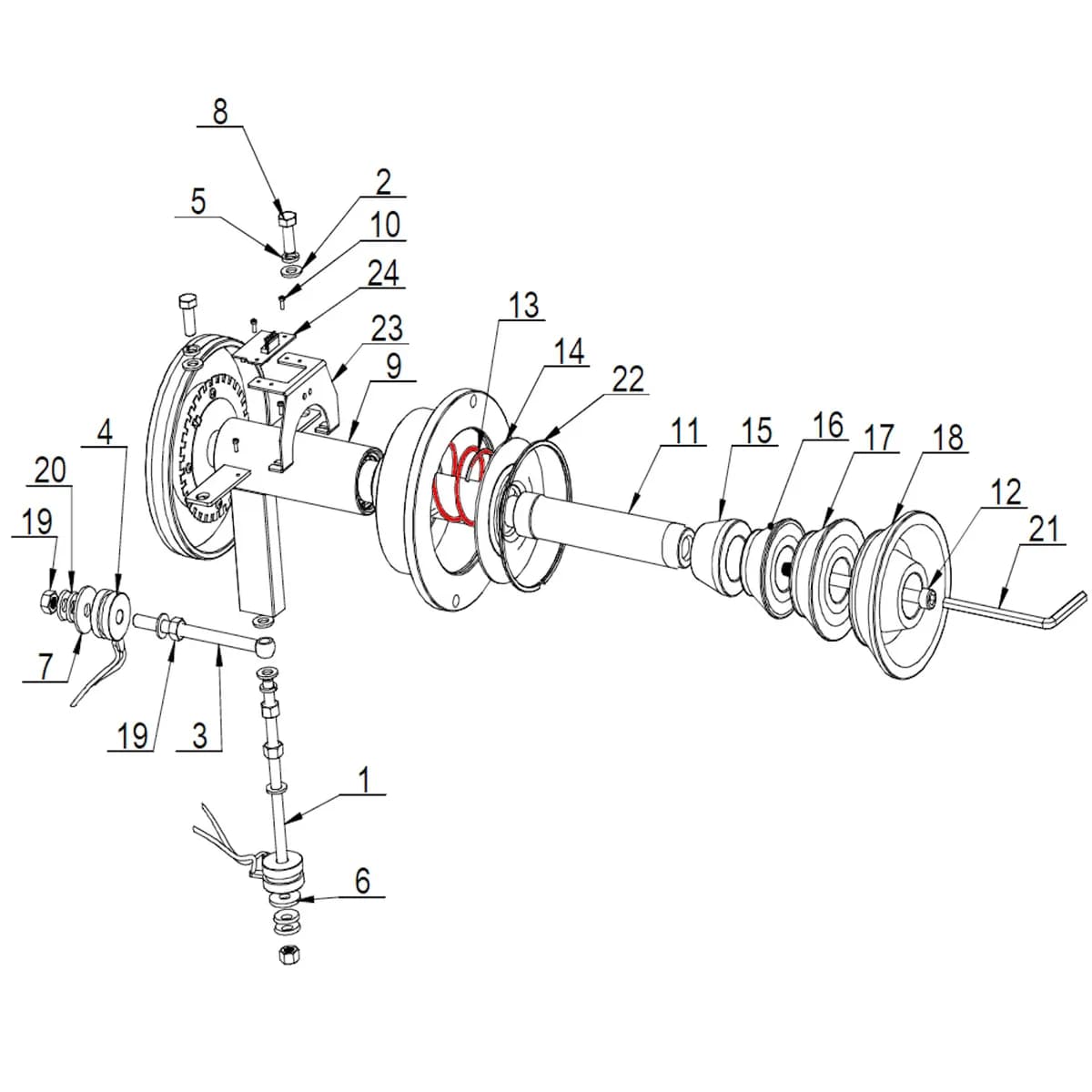 Пружина измерительного узла VT-61, VT-61 NEW, VT-62, VT-62 NEW, VT-63, VT-63 NEW