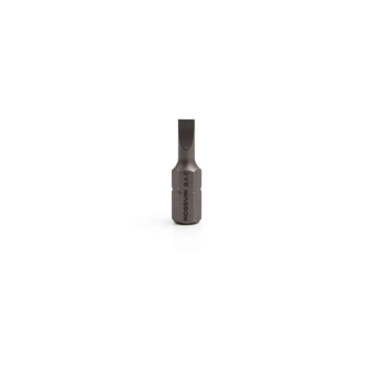 Бита шлицевая ROSSVIK 6325SL4, SL4, 25 мм, 1/4", сплав S2 (20шт в коробке)
