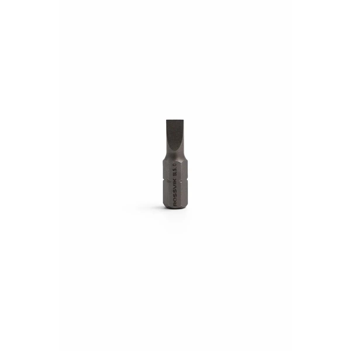Бита шлицевая ROSSVIK 6325SL5, SL5, 25 мм, 1/4", сплав S2 (20шт в коробке)