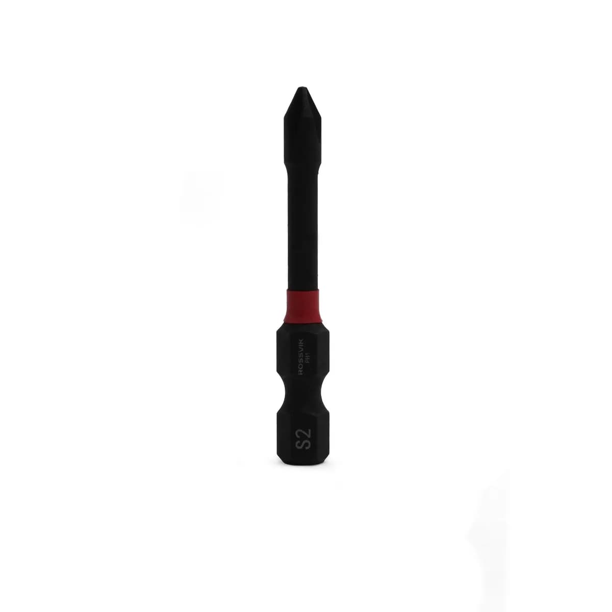 Бита ударная крестовая ROSSVIK 6350PH1-IB, PH1, 50 мм, 1/4", сплав S2 (10шт в коробке)