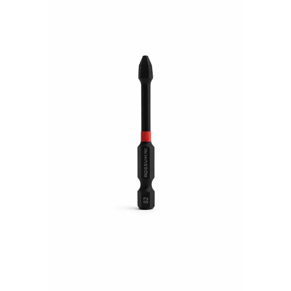 Бита ударная крестовая ROSSVIK 6365PH2-IB, PH2, 65 мм, 1/4", сплав S2 (10шт в коробке)