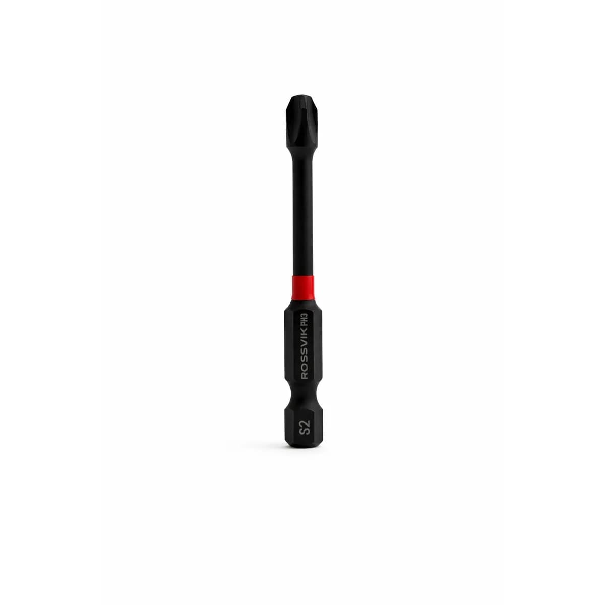 Бита ударная крестовая ROSSVIK 6365PH3-IB, PH3, 65 мм, 1/4", сплав S2 (10шт в коробке)