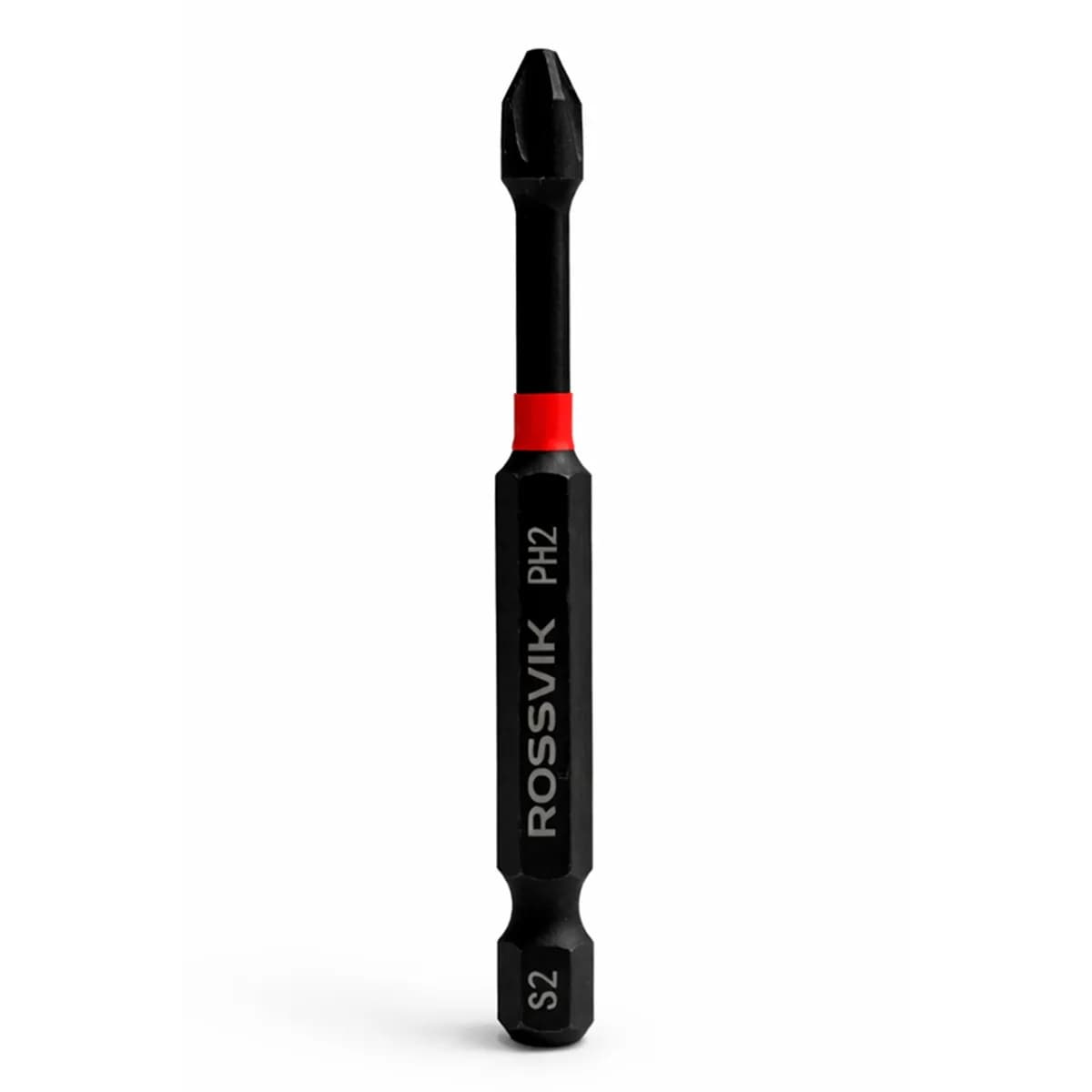 Бита ударная крестовая ROSSVIK 6375PH2-IB, PH2, 75 мм, 1/4", сплав S2 (10шт в коробке)