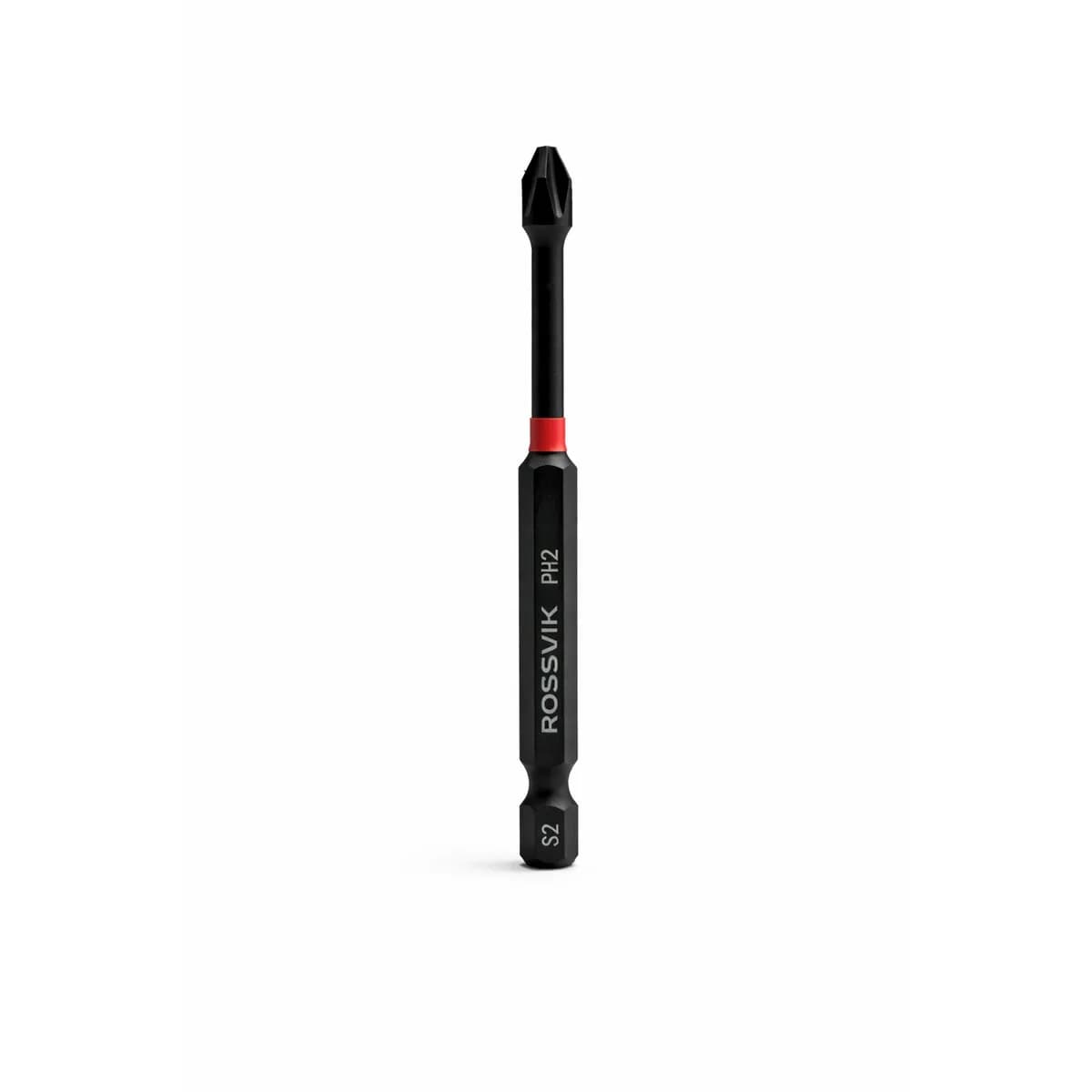 Бита ударная крестовая ROSSVIK 6390PH2-IB, PH2, 90 мм, 1/4", сплав S2 (10шт в коробке)