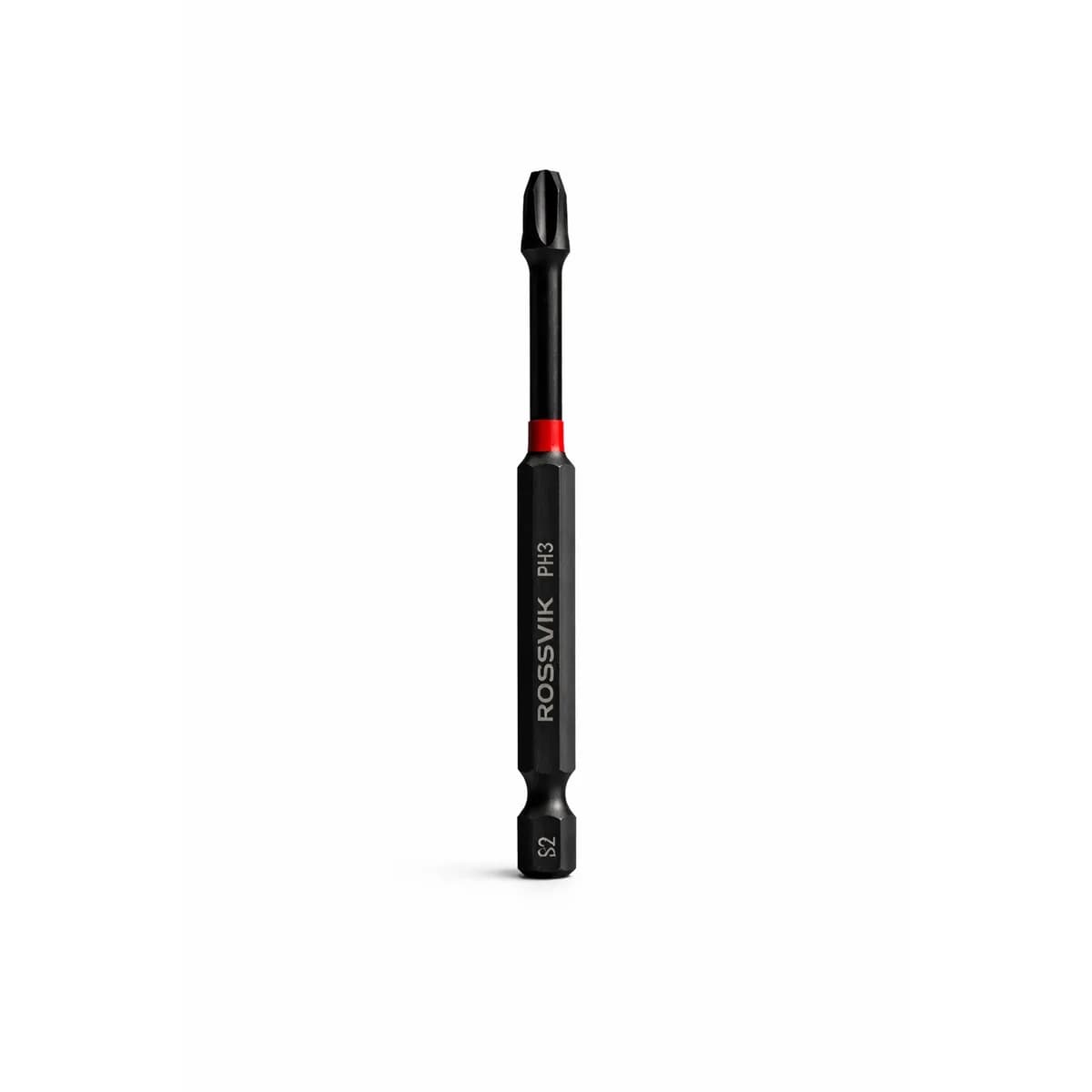 Бита ударная крестовая ROSSVIK 6390PH3-IB, PH3, 90 мм, 1/4", сплав S2 (10шт в коробке)