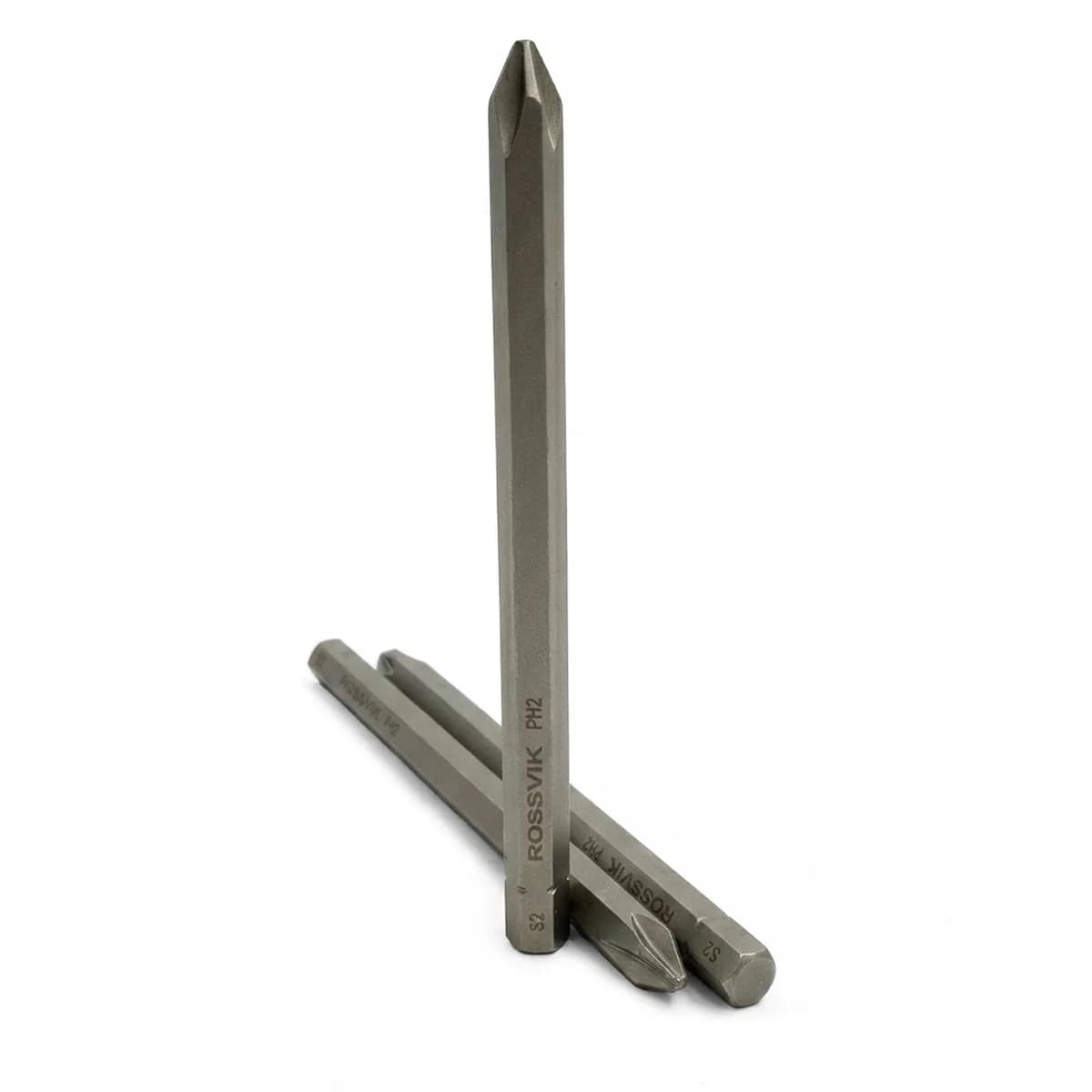 Бита крестовая ROSSVIK 80120PH2, PH2, 120 мм, 5/16", сплав S2 (10шт в коробке)