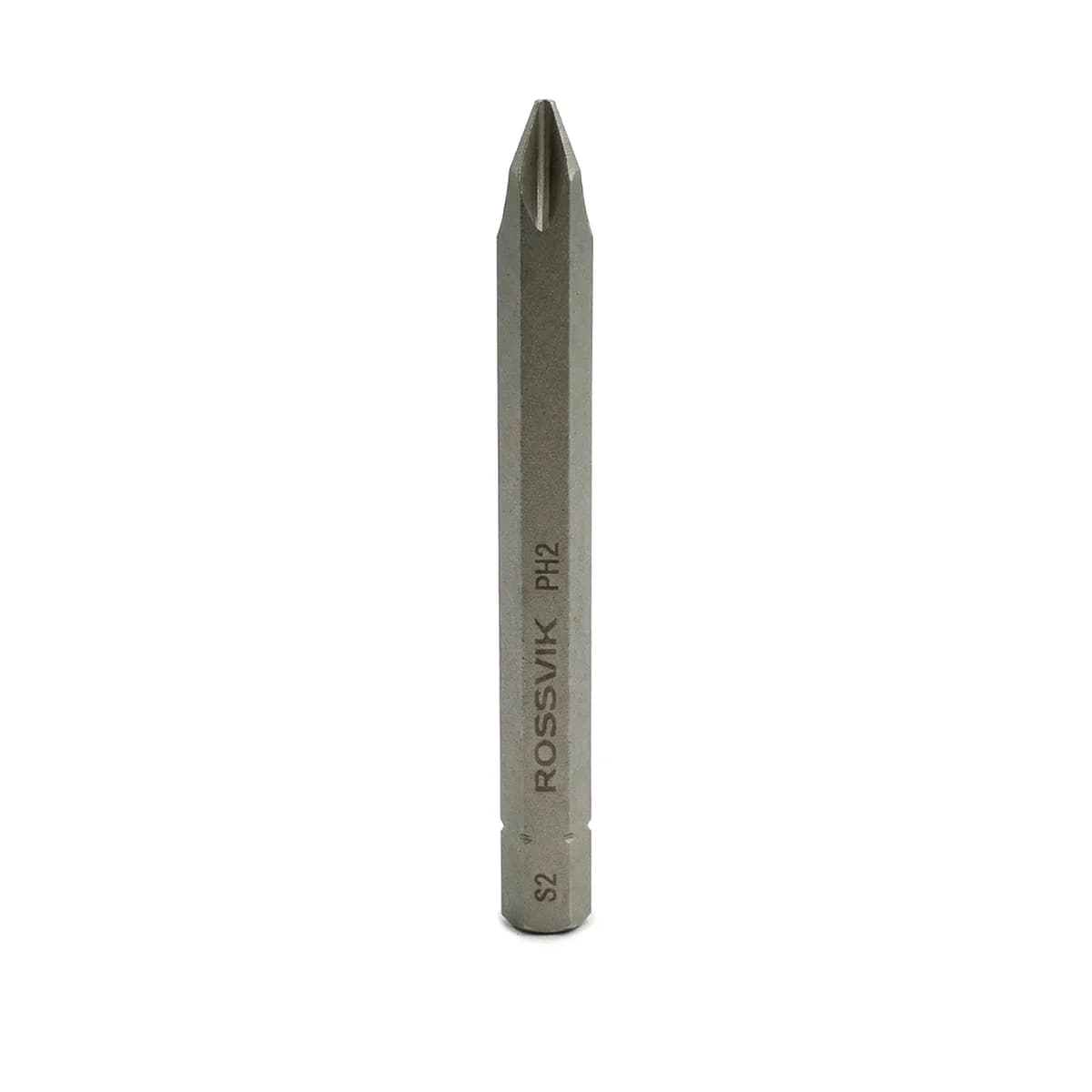 Бита крестовая ROSSVIK 8080PH2, PH2, 80 мм, 5/16", сплав S2 (10шт в коробке)