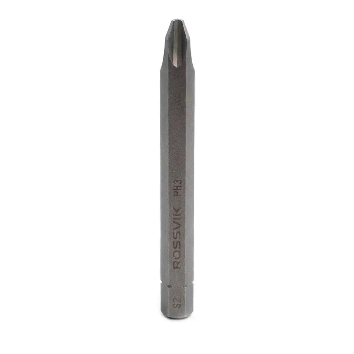 Бита крестовая ROSSVIK 8080PH3, PH3, 80 мм, 5/16", сплав S2 (10шт в коробке)