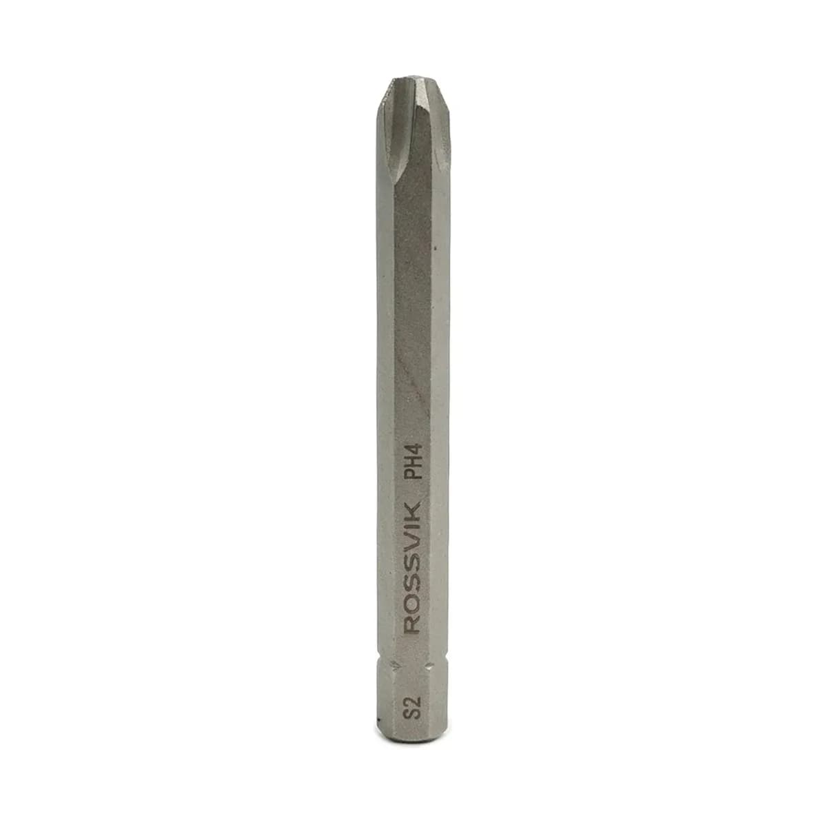 Бита крестовая ROSSVIK 8080PH4, PH4, 80 мм, 5/16", сплав S2 (10шт в коробке)