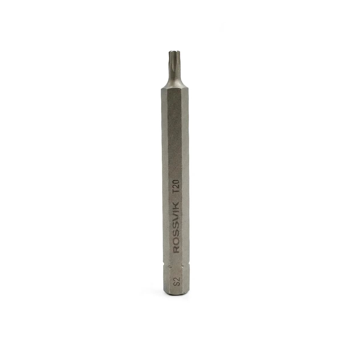 Бита TORX ROSSVIK 8080T20, T20, 80 мм, 5/16", сплав S2 (10шт в коробке)