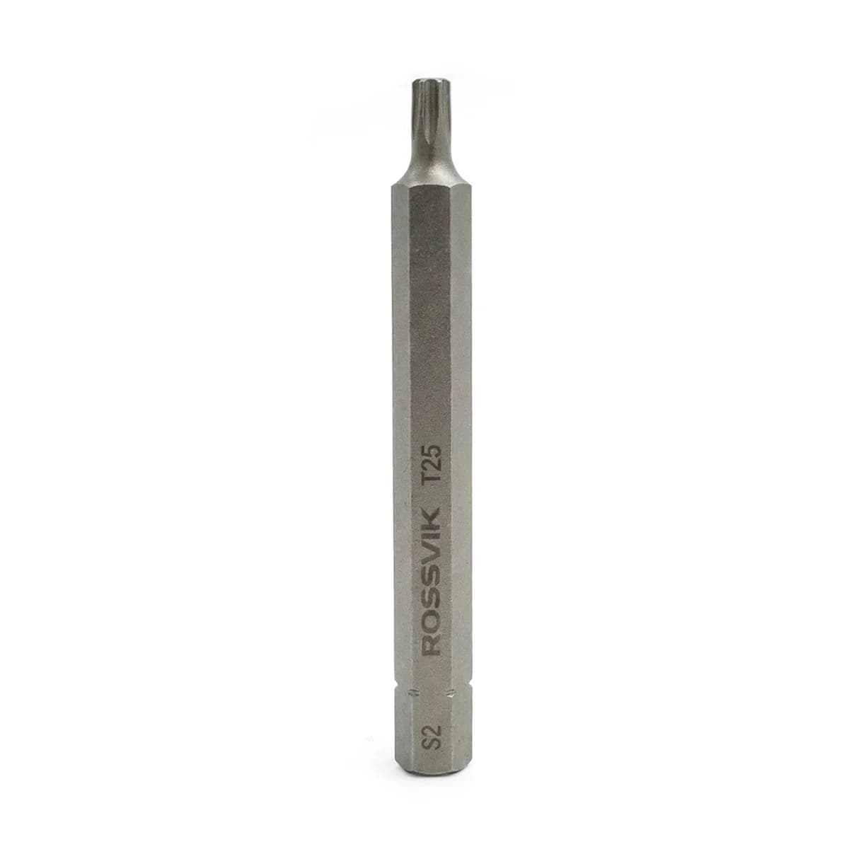 Бита TORX ROSSVIK 8080T25, T25, 80 мм, 5/16", сплав S2 (10шт в коробке)