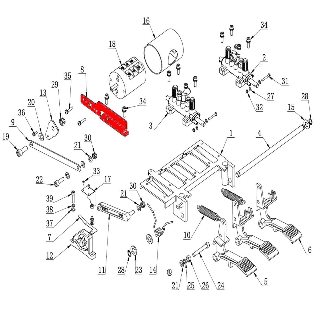 Панель переключения скорости стола V524, V526.220, V526U (OLD)