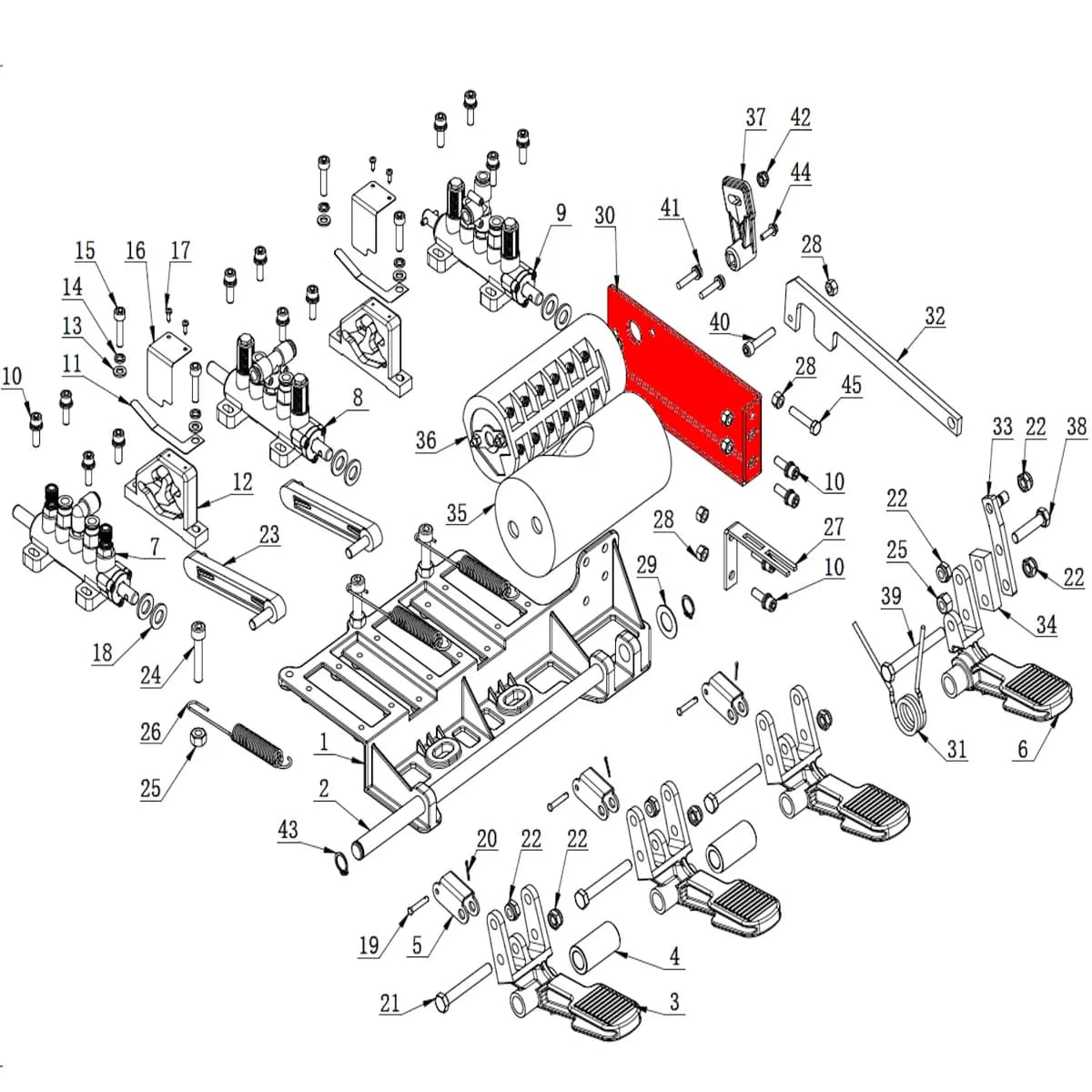 Панель переключения скорости стола V624.380, V626.380, V626IT, V730