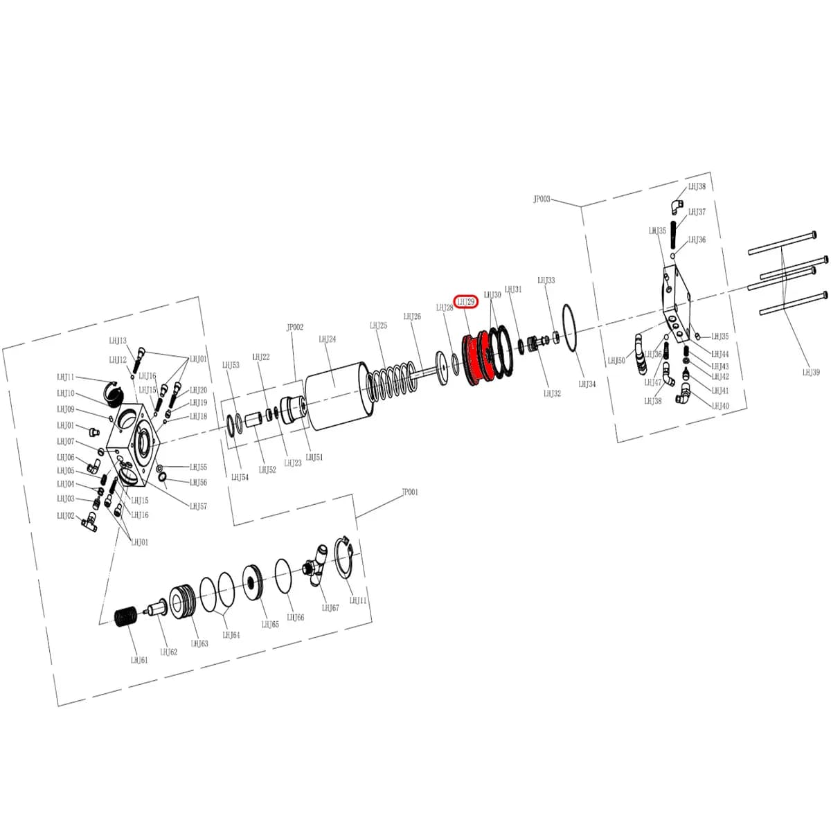 Поршень пневмонасоса (Piston sets assy) S50-3J