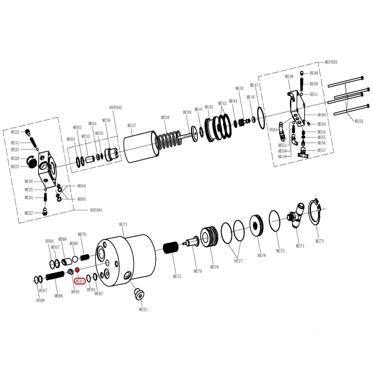 Запчасти для домкратов ME84