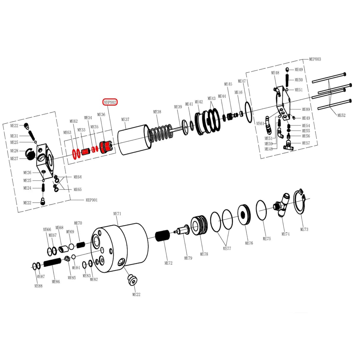Масляный насос в сборе (Oil pump assy) S30-2EL, S40-2EL
