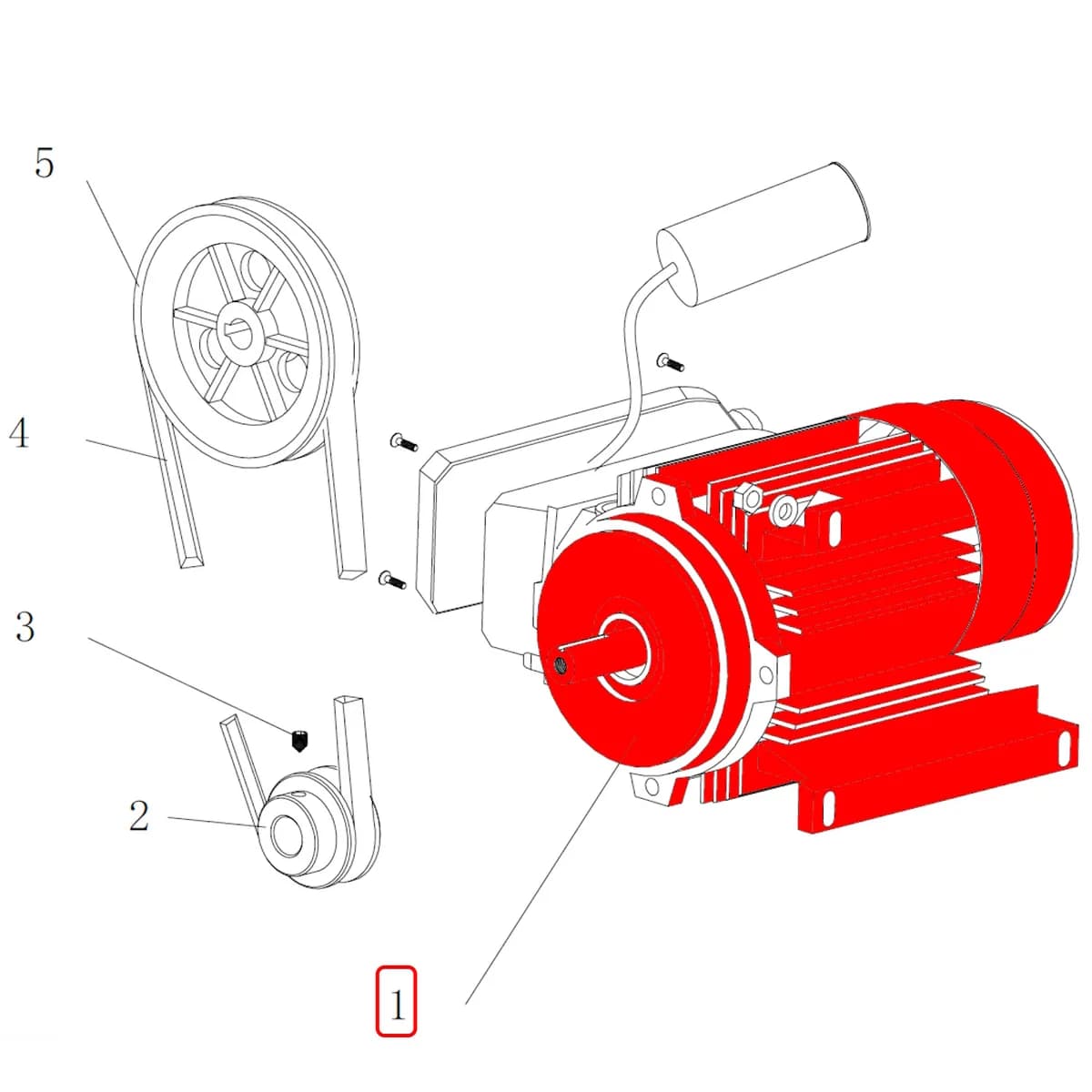 Электромотор односкоростной V324, V426.220 MOTOR (220-240V, 50Hz, 1P, 0.75Kw)