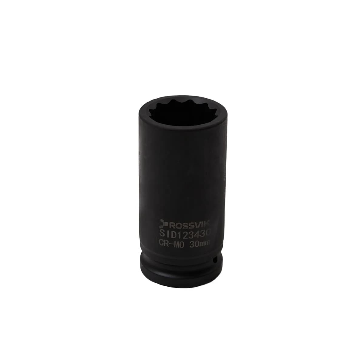 SID123430 Головка торцевая ударная глубокая 12-гранная ROSSVIK 3/4", 30мм