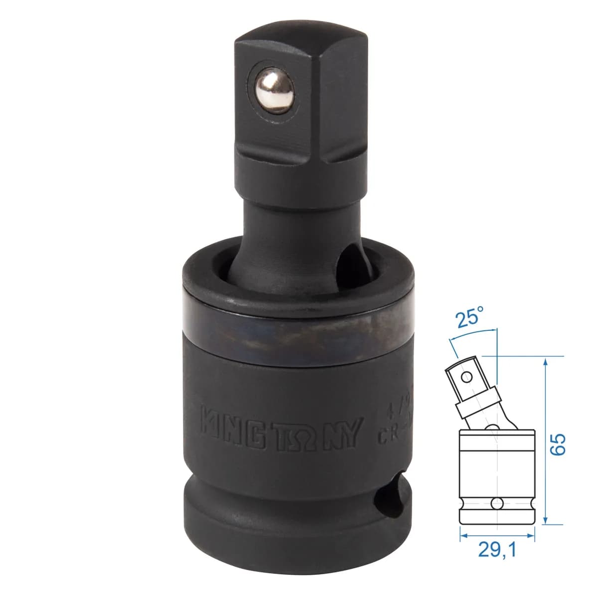 Кардан ударный 1/2", шаровый, с шариковым фиксатором KING TONY 4797P