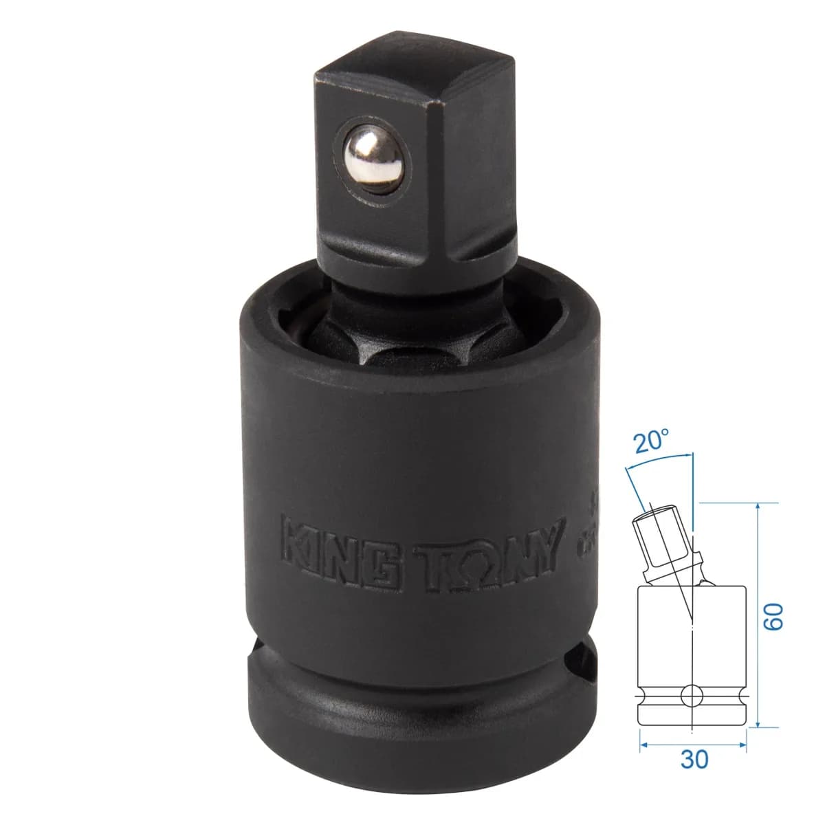 Кардан ударный 1/2", шаровый, с шариковым фиксатором KING TONY 4799P