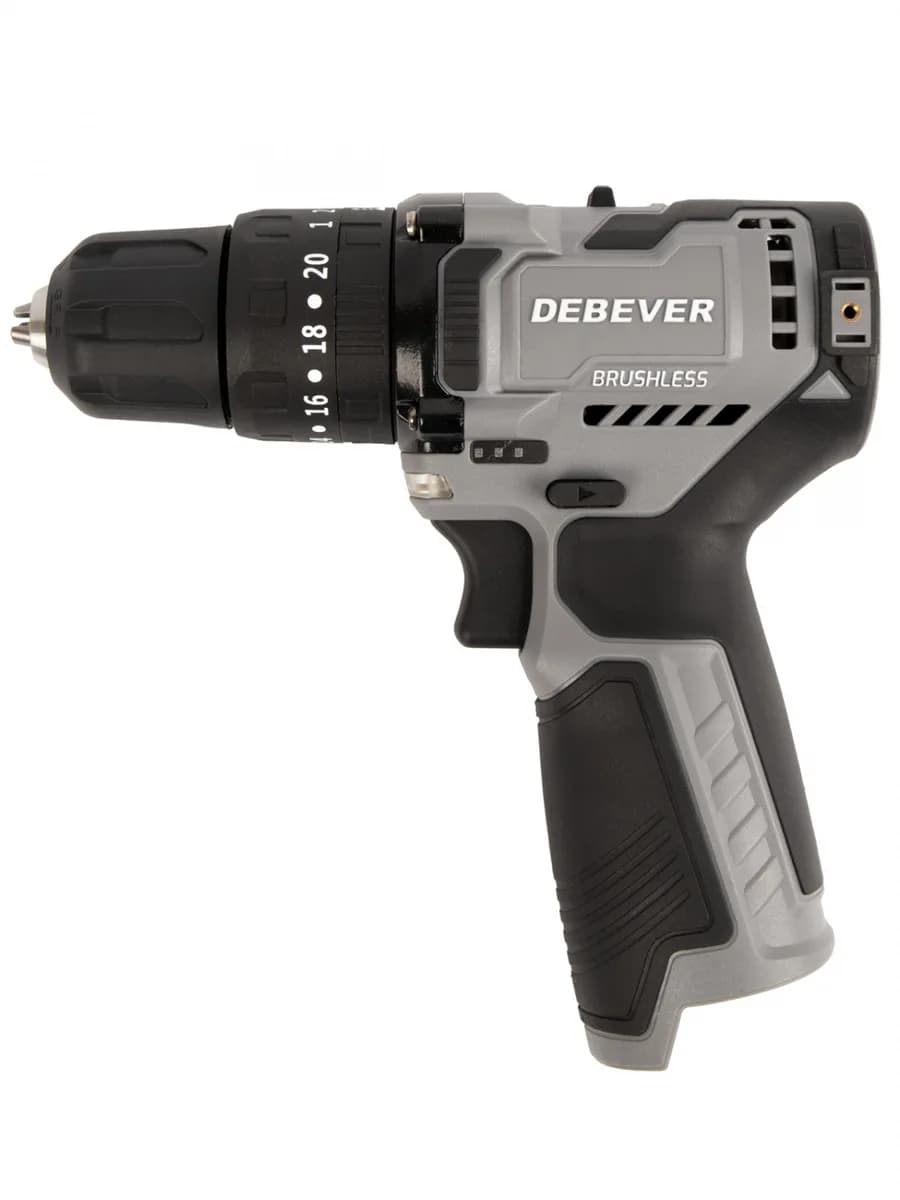 DBE-7311C Дрель-шуруповерт аккумуляторная DeBever бесщеточная, ударная, 45Nm, 19+3, 10мм, 12В