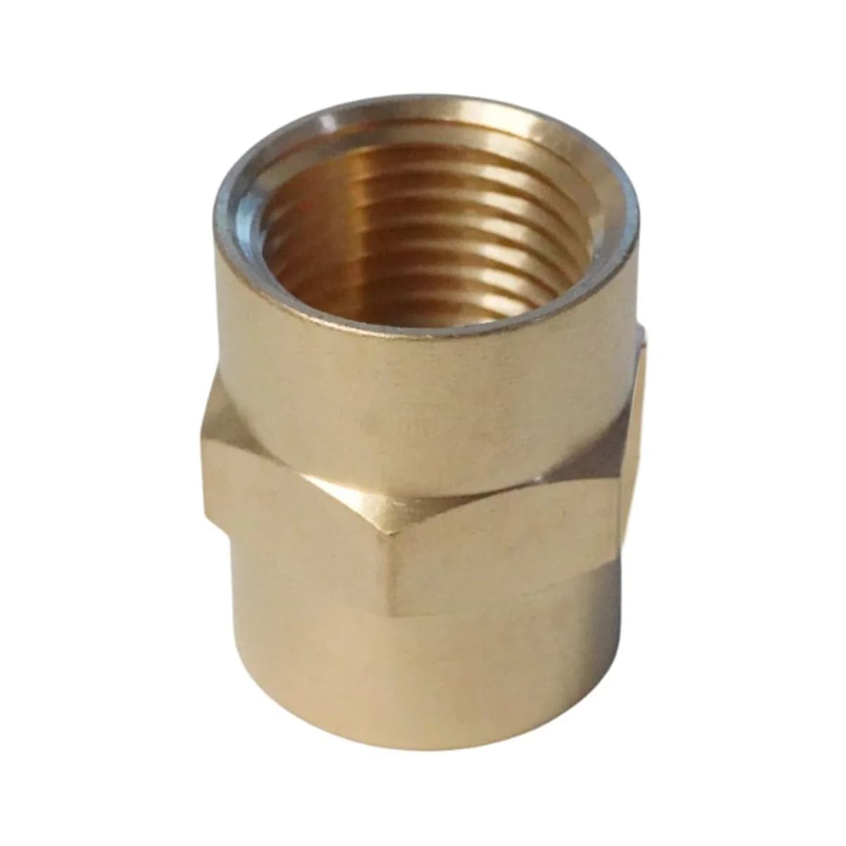 WDK-212FB Адаптер, резьба 1/2"-1/2" PT,  F-F (внутренний), латунь