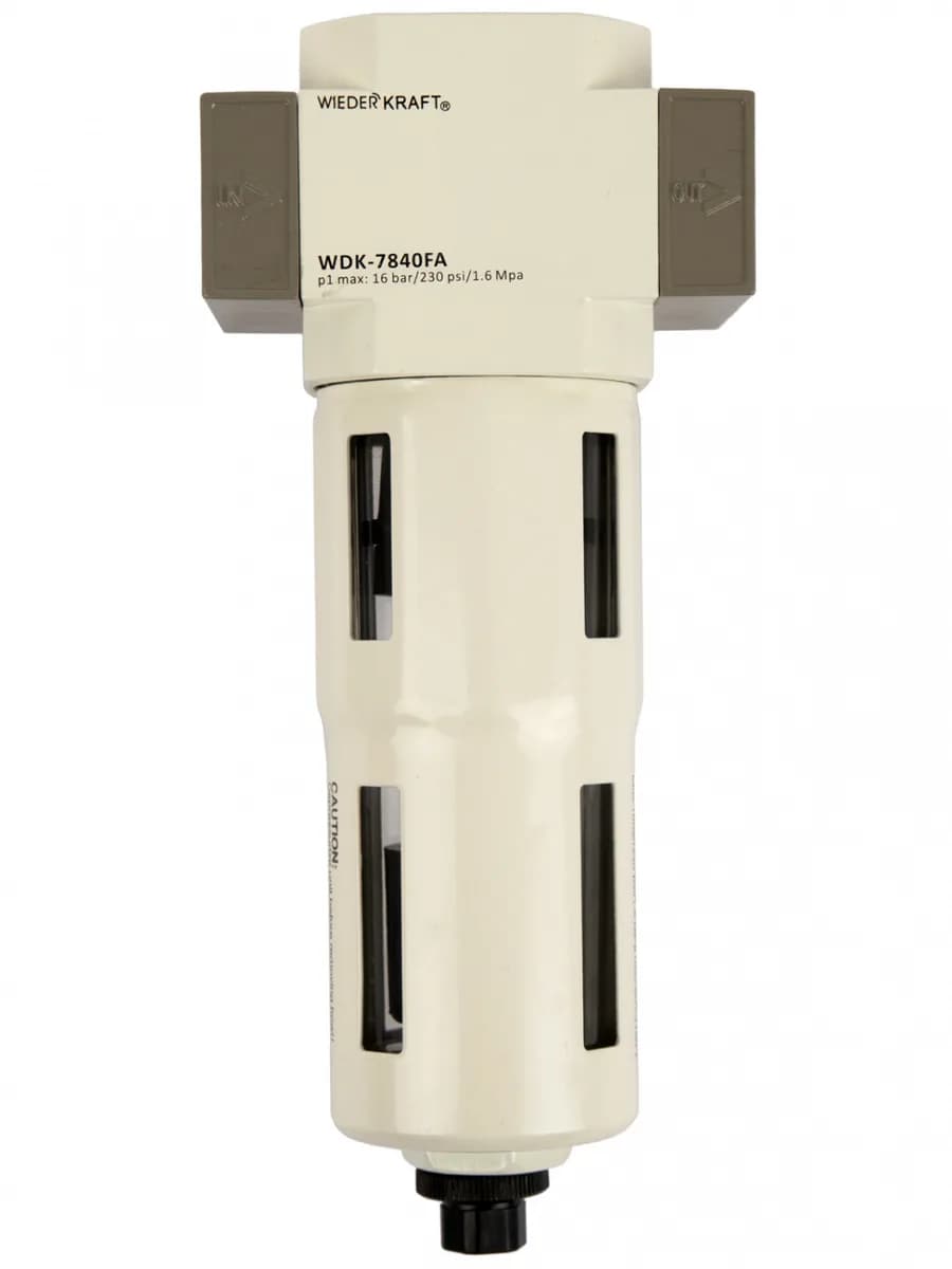 WDK-7840FA  Фильтр-масловлагоотделитель 1/2" 5 мкм, 16 бар, с автоматическим сбросом конденсата