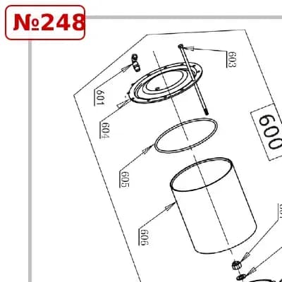 Передняя крышка цилиндра отрыва борта WDK-709722