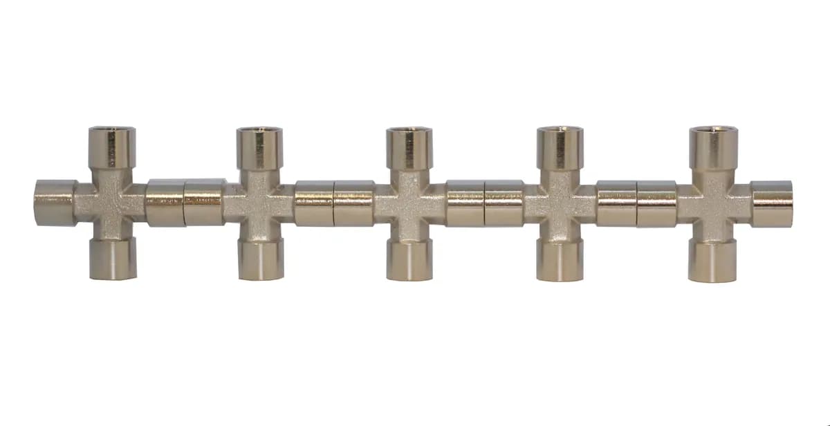 KraftWell KRW-TC14F4-5 Переходник "крест" 4*F1/4", 5 шт