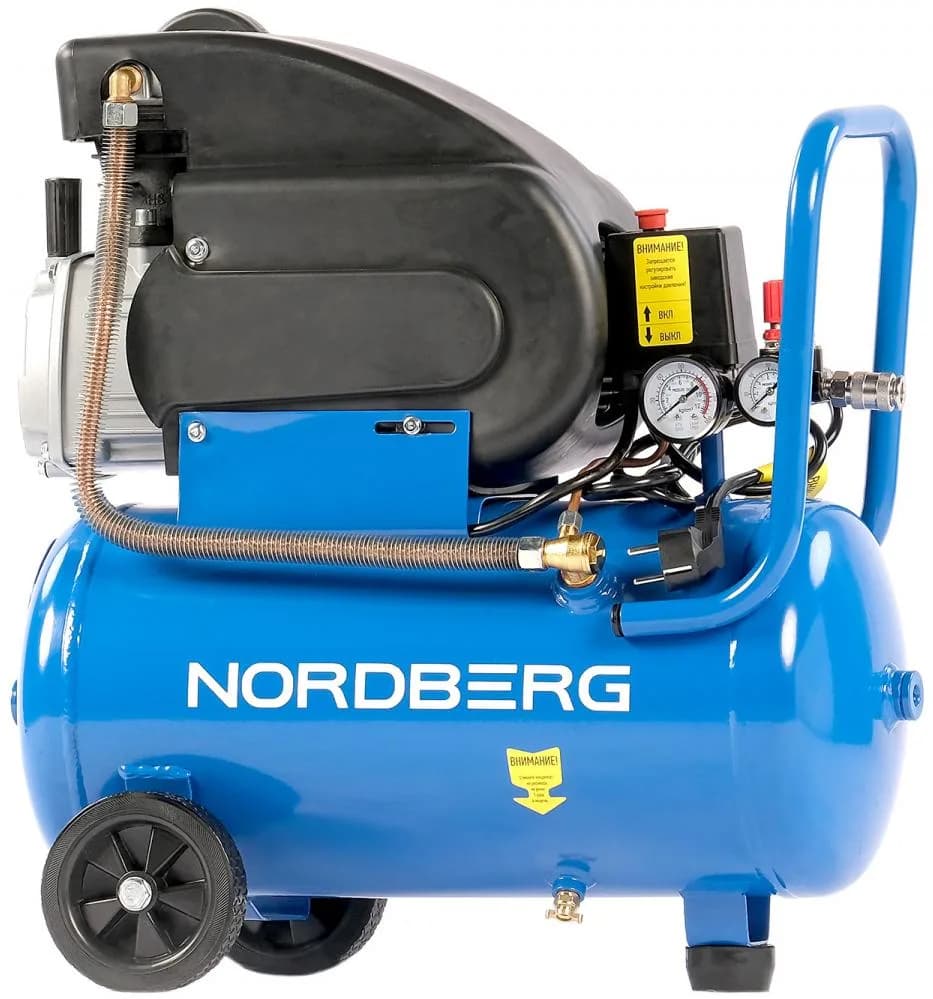 NCE25/240 NORDBERG Компрессор поршневой 220В ресивер 24л 240л/мин