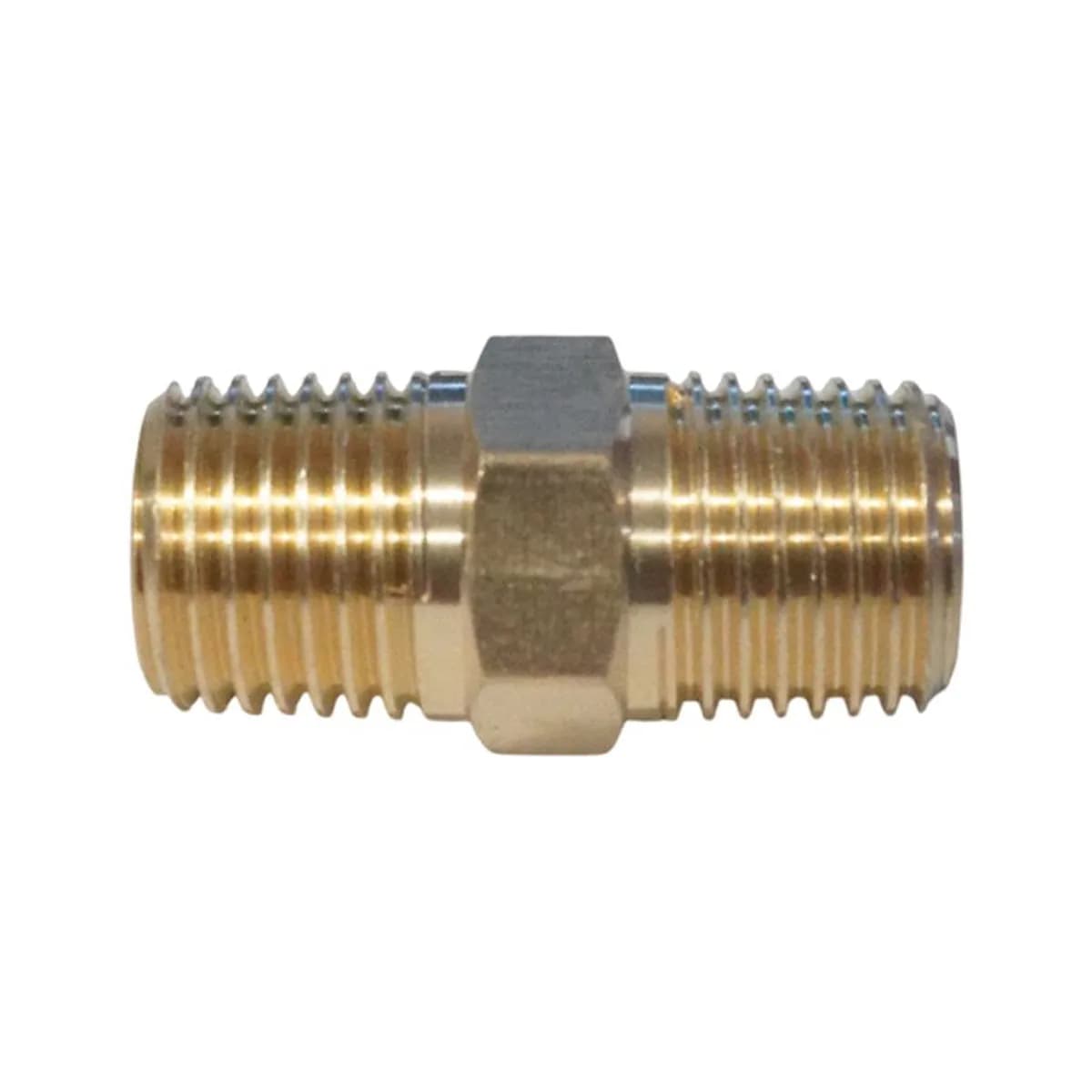 WDK-214MB Адаптер, резьба 1/4"-1/4" PT, M-M (внешняя), латунь