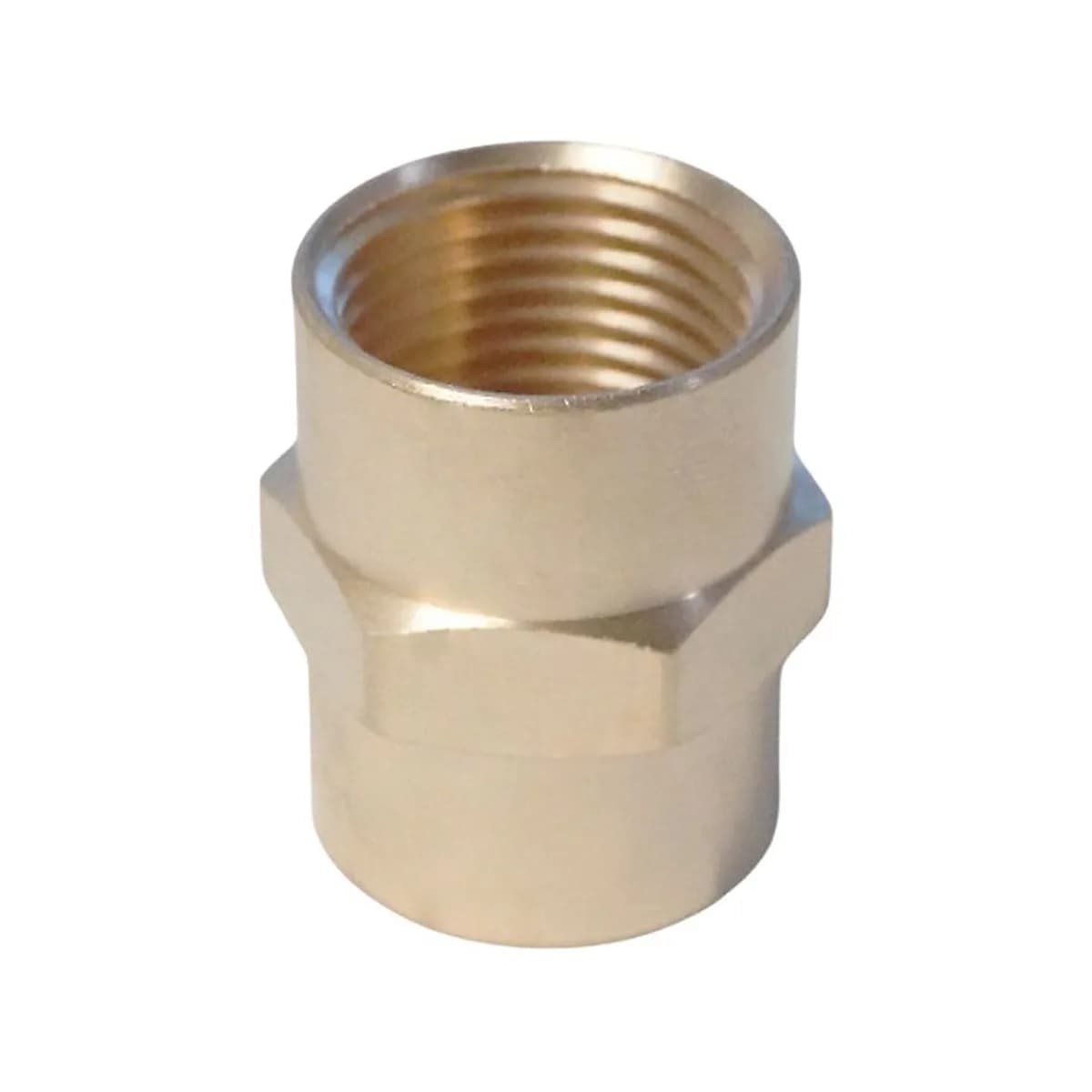 WDK-238FB Адаптер, резьба 3/8"-3/8" PT, F-F (внутренний), латунь