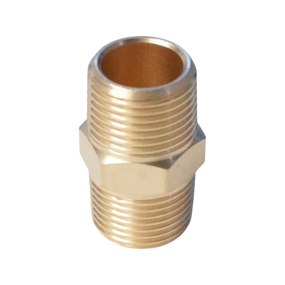 WDK-238MB Адаптер, резьба 3/8"-3/8" PT, M-M (внешняя), латунь