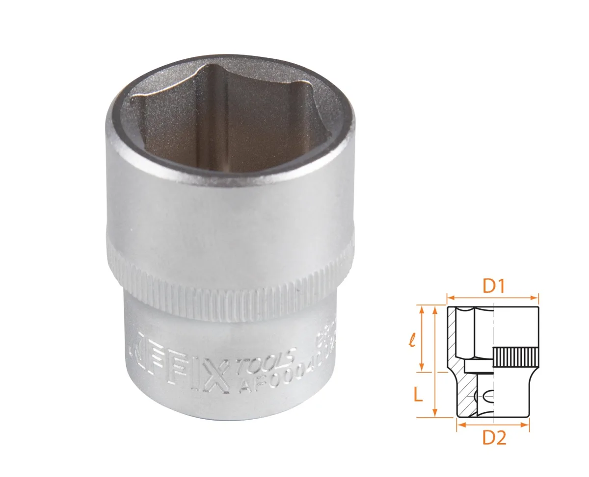 Головка торцевая стандартная шестигранная 1/2", 23 мм AFFIX AF00040023