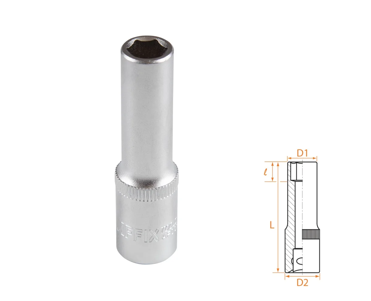 Головка торцевая глубокая шестигранная 3/8", 9 мм AFFIX AF00130009