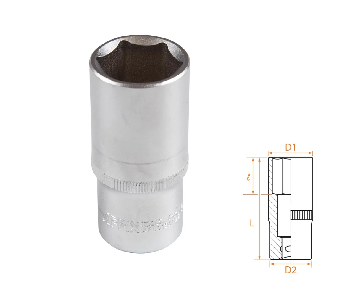 Головка торцевая глубокая шестигранная 3/8", 22 мм AFFIX AF00130022