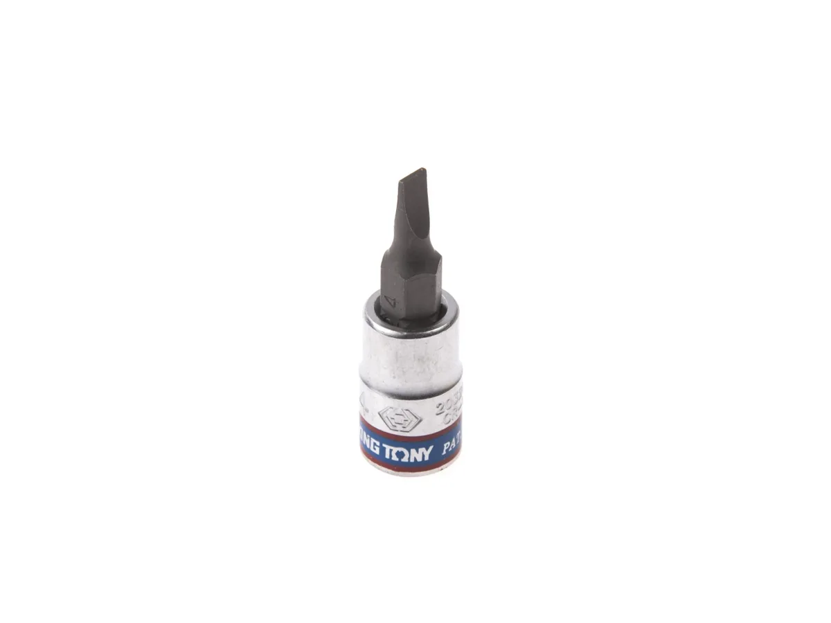 Насадка (бита) торцевая 1/4", Slotted, 4х0,8 мм, L = 37 мм  KING TONY 203204