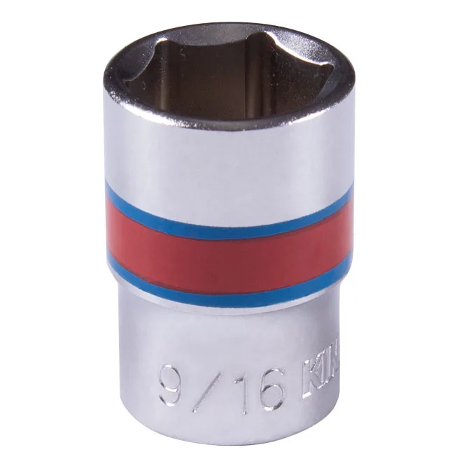 Головка торцевая стандартная шестигранная 3/8", 9/16", дюймовая KING TONY 333518S