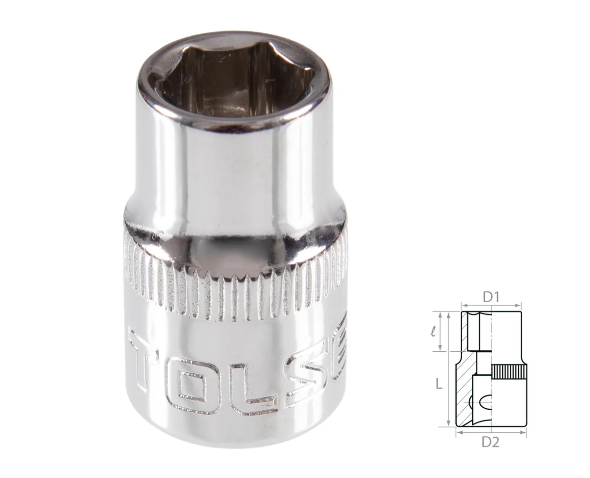 Головка торцевая стандартная шестигранная 3/8", 10 мм TOLSEN TT16310