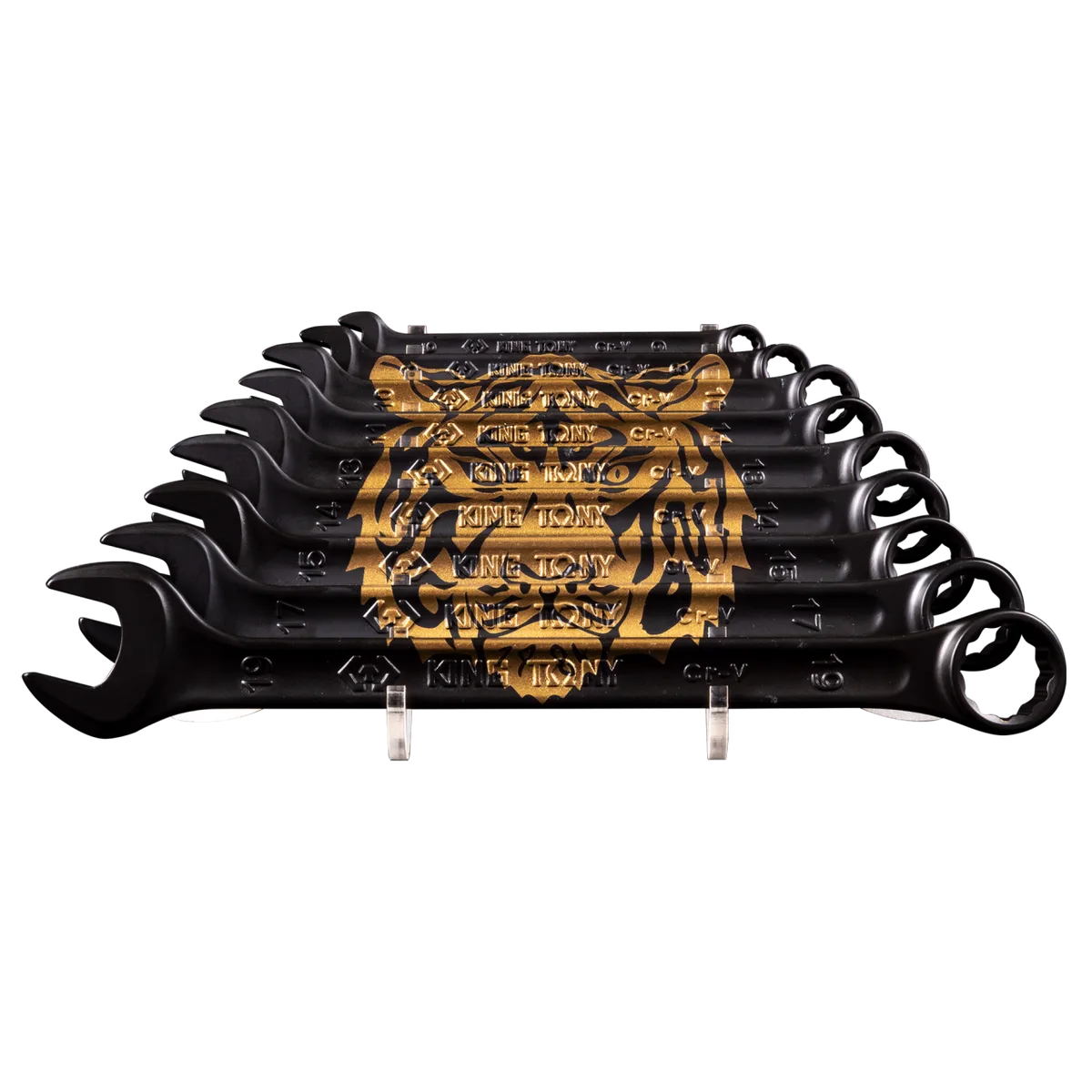 Набор комбинированных ключей "TIGER TOTEM", 6-19 мм, подставка, 9 предметов KING TONY P12D09MRS11