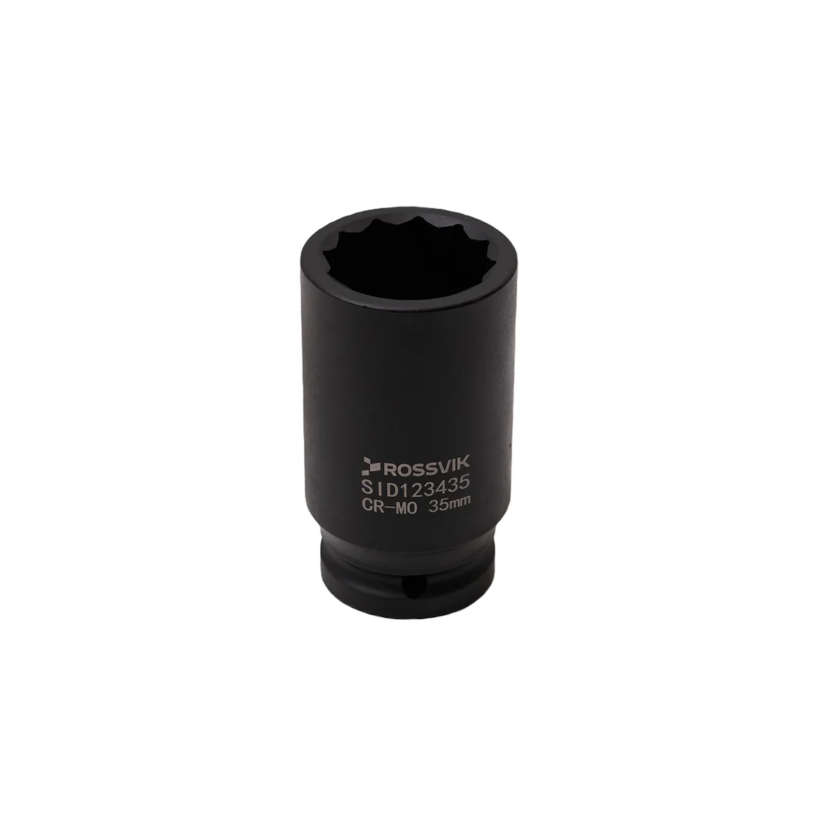 SID123435 Головка торцевая ударная глубокая 12-гранная ROSSVIK 3/4", 35мм