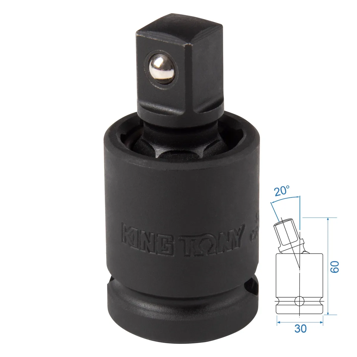 Кардан ударный 1/2", шаровый, с шариковым фиксатором KING TONY 4799P
