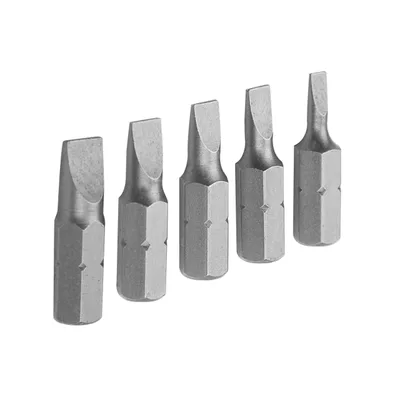 Набор вставок (бит) торцевых 1/4", Slotted, 3-6,5 мм, 25 мм, 5 предметов TOLSEN TT20285