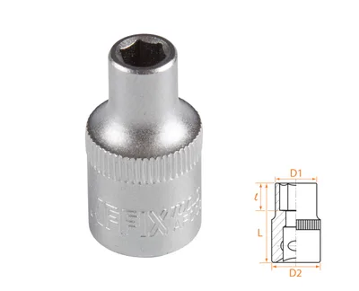 Головка торцевая стандартная шестигранная 3/8", 6 мм AFFIX AF00030006