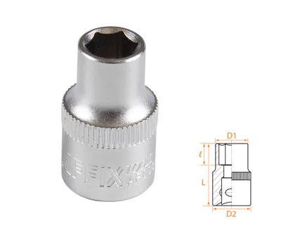 Головка торцевая стандартная шестигранная 3/8", 8 мм AFFIX AF00030008