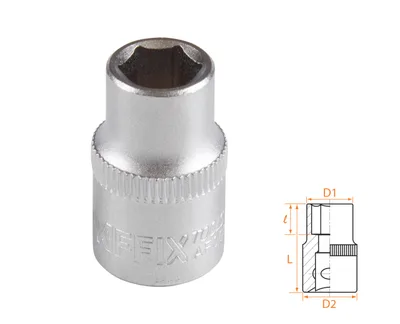 Головка торцевая стандартная шестигранная 3/8", 9 мм AFFIX AF00030009