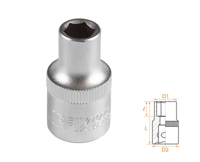 Головка торцевая стандартная шестигранная 1/2", 9 мм AFFIX AF00040009