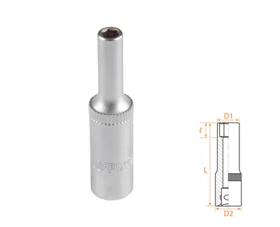Головка торцевая глубокая шестигранная 1/4", 4 мм AFFIX AF00120004