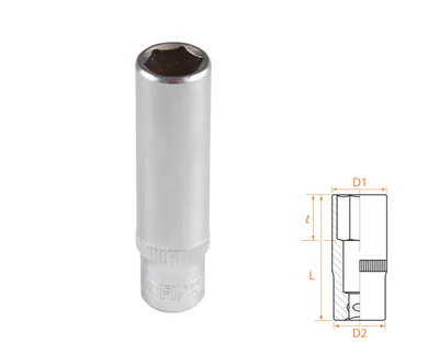 Головка торцевая глубокая шестигранная 1/4", 9 мм AFFIX AF00120009