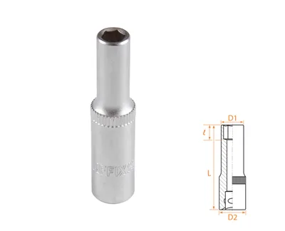 Головка торцевая глубокая шестигранная 1/4", 5,5 мм AFFIX AF00120055
